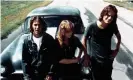  ??  ?? Dennis Wilson, Laurie Bird & James Taylor in Two Lane Blacktop. Photograph: Universal Pictures/Allstar