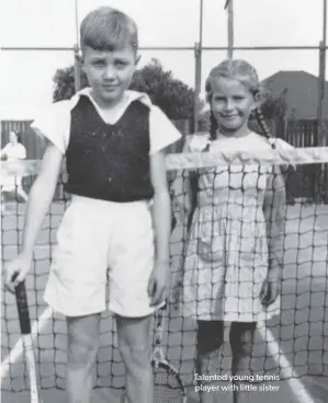  ??  ?? Talented young tennis player with little sister