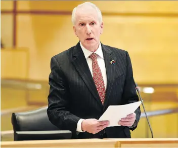  ?? TROY FLEECE ?? Coun. Bob Hawkins said Tuesday that last week’s provincial budget came in ‘like a thief in the night’.