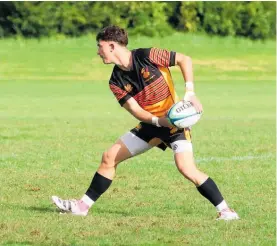  ?? ?? Te Puke Sports fullback Fletcher Carpenter scored 27 of his side’s 52 points in the win over Marist St Michael’s