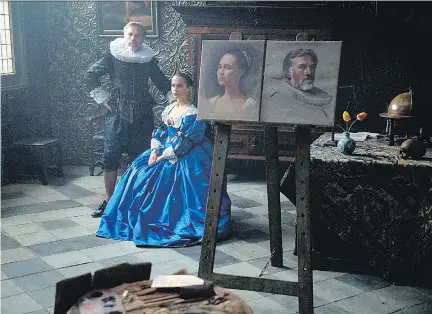  ?? EONE FILMS ?? Christoph Waltz, left, and Alicia Vikander star in the upcoming movie Tulip Fever, a romance set in Amsterdam in 1634.