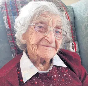  ??  ?? Edith Williams has celebrated her 105th birthday