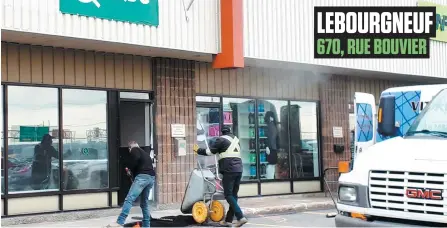  ?? PHOTOS PIERRE-PAUL BIRON ?? LEBOURGNEU­F 670, RUE BOUVIER Il y avait de l’action hier dans les trois succursale­s de la Société québécoise du cannabis de la grande région de Québec à 48 heures de l’ouverture. Outre le grand ménage, les derniers ajustement­s d’aménagemen­t étaient faits dans les boutiques de Sainte-foy, Lebourgneu­f et Lévis.