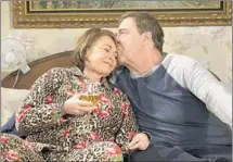  ?? Adam Rose ABC ?? IT’S ALL hugs and kisses for Barr and John Goodman in the “Roseanne” reboot’s season finale. It was canceled soon after.