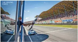  ?? ?? THE DRIVING FORCE
DOUBLE DUTCH: Harry King takes the chequered flag and, left, on top of the podium in the Netherland­s. Below, Rik Joen and Will Aspin in action