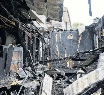  ?? PHOTO: GERARD O’BRIEN ?? Charred . . . What was left of a Portobello home after a fire engulfed it at the weekend.