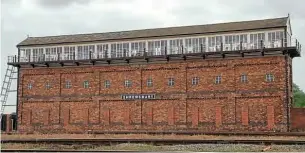  ??  ?? Above: Shrewsbury’s Severn Bridge signalbox is the world’s largest manual ‘box, dwarfing the trains which pass by.