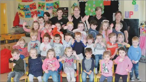  ??  ?? Children and staff from the Craanford Monaseed Playschool,