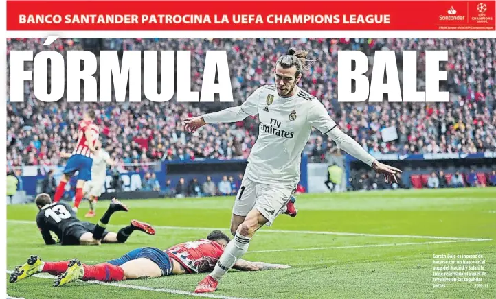  ?? FOTO: AP ?? Gareth Bale es incapaz de hacerse con un hueco en el once del Madrid y Solari le tiene reservado el papel de revulsivo en las segundas partes