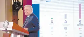  ?? ?? l El presidente Andrés Manuel López Obrador durante la rueda de prensa.