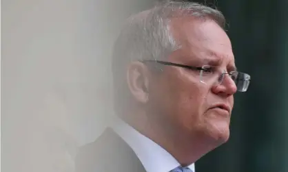  ?? Photograph: Mick Tsikas/AAP ?? The prime minister, Scott Morrison, says that climate adaptation measures including hazard reduction, building dams and learning from Indigenous burning practices.
