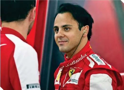  ?? ?? El piloto brasileño, en su paso por la escudería Ferrari.