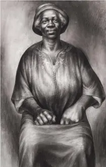  ??  ?? Charles White (1918-1979), I Been Rebuked & I Been Scorned, 1954. Charcoal and Wolff crayon on paper, 55 x 277/8 in., signed and dated. © The Charles White Archives. Courtesy of Michael Rosenfeld Gallery LLC, New York, NY.