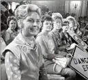  ?? ASSOCIATED PRESS FILE ?? Equal Rights Amendment foes sit with Phyllis Schlafly (left), national chair of Stop ERA, at a 1976 GOP event in Kansas City, Missouri. The conservati­ve Illinois lawyer is credited with helping mobilize public opinion against the ERA.