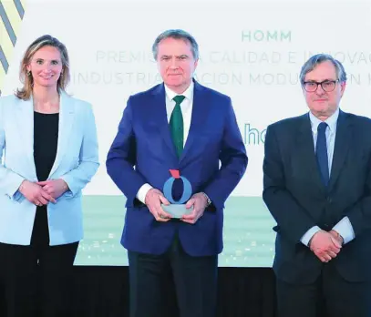  ?? ?? Joseba Jayo, CEO de Homm, fue el encargado de recoger el premio