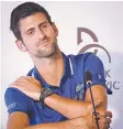  ??  ?? Novak Djokovic yesterday.