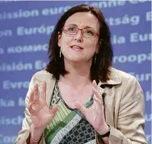  ?? Thierry Roge - 4.mai.2011/Reuters ?? A comissária de Comércio da UE, Cecilia Malmström