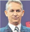  ?? FOTO: DPA ?? Der britische Ex-Fußballsta­r und Moderator Gary Lineker