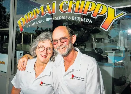  ?? ?? Pirimai Chippy owners Prue and Ian Hunter are finishing up after 15 years.