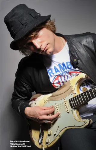  ??  ?? The officially unbland Philip Sayce with ‘Mother’, his 1963 Strat