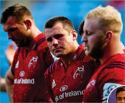  ??  ?? GLUM NOTE: A dejected CJ Stander after the loss to Saracens; Johann van Graan (below)