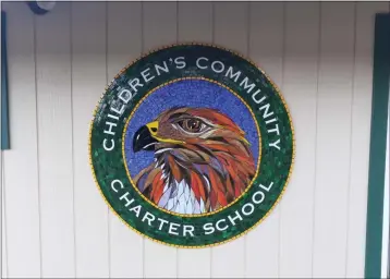  ?? JENNIE BLEVINS — ENTERPRISE-RECORD ?? The new hawk medallion at Children’s Community Charter School in Paradise is pictured Tuesday.