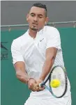  ??  ?? Nick Kyrgios is working hard to recover from a hip injury.