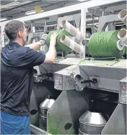  ??  ?? Production of artificial grass yarns at the Caldrum Works has ended.