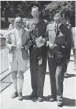  ?? ARCHIVFOTO: OH ?? Gegen Spott und Widerständ­e haben sie in der Nachkriegs­zeit erstmals Nobelpreis­träger für eine Tagung nach Lindau geholt (von links): Franz Karl Hein, Lennart Graf Bernadotte af Wisborg und Gustav Wilhelm Parade.