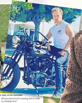  ?? ?? With his Sassenach whisky and, right, on his motorbike