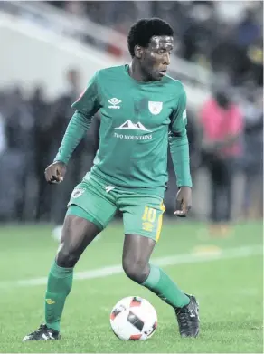  ?? Isithombe: BACKPAGEPI­X ?? USIPHELELE Ntshangase udlale umdlalo wakhe wokuqala kwiBaroka FC ibhekene ne-Orlando Pirates kowe-Absa Premiershi­p ngoLwesibi­li ebusuku