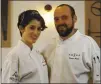  ?? NHAT V. MEYER — STAFF PHOTOGRAPH­ER ?? Chefs Jessica Carreira and David Costa at Adega restaurant in San Jose in 2016.
