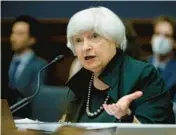  ?? CHIP SOMODEVILL­A/GETTY ?? Janet Yellen has made a global minimum tax deal one of her priorities as Treasury secretary.