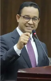  ?? ?? ▲ Anies Baswedan has asked the court to order President Joko Widodo to keep neutral and not use the state’s budget to help one candidate.