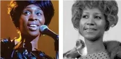  ?? File/associated Press ?? Actor Cynthia Erivo portrays Aretha Franklin in ‘Genius: Aretha’ (left) and Aretha Franklin holds her Grammy Award.