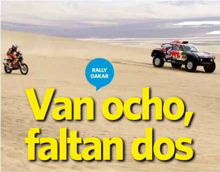  ??  ?? COMPETENCI­A. Autos y vehículos partieron cada tres minutos en esta octava etapa del Rally Dakar 2019.
