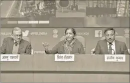  ?? SANJEEV VERMA/HT ?? Finance minister Nirmala Sitharaman listed 32 measures taken by the government to revive the economy during a debate in the Rajya Sabha late last year. This was positive, but more needs to be done, especially in the real estate, banking and finance sectors