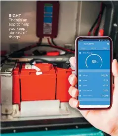  ??  ?? RIGHT There’s an app to help you keep abreast of things.