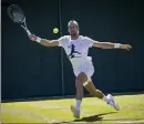  ?? (Photo EPA/MAXPPP) ?? Novak Djokovic inaugure le Centre Court aujourd’hui.