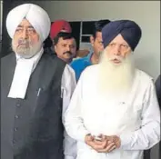  ??  ?? ■ Former Punjab education minister and Akali leader Tota Singh in a Mohali court on Wednesday. HT PHOTO
