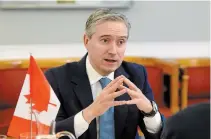  ?? GINTS IVUSKANS AFP/GETTY IMAGES FILE PHOTO ?? Foreign Affairs Minister François-Philippe Champagne held a video-link meeting with his NATO counterpar­ts on Thursday.