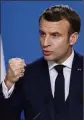  ?? (Photo MaxPPP/EPA) ?? Depuis Bruxelles où il se trouvait pour le Conseil européen, Emmanuel Macron a défendu un projet « historique » de « refondatio­n ».