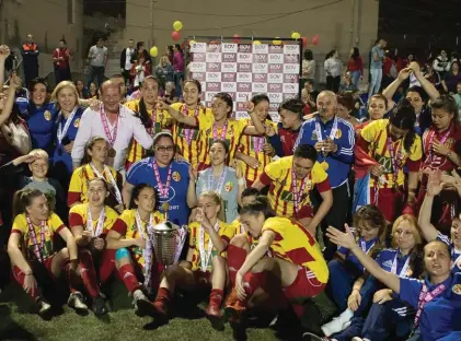  ??  ?? Birkirkara were crowned BOV Women's League Champions. Going into the final game of the season with a slim 1 point advantage over opponents Hibernians, Birkirkara made an emphatic statement beating Hibs 4-1 to retain the title. Kevin Spiteri from BOV's...