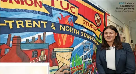  ?? Labour’s Lisa Nandy at Unison yesterday. Picture: Pete Stonier ??