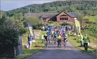  ?? ?? Cyclists at the start of the 2019 Kilberry Loop Sportive.