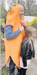  ?? ?? On the run Children had great fun trying to catch the carrot at the event