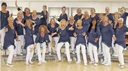  ??  ?? The Spangles Chorus making up for lost time at one of their 2020 rehearsals