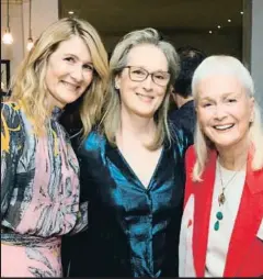  ?? LAURADERN/INSTAGRAM ?? Laura Dern, Meryl Streep i la mare de Dern