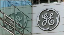  ?? (Arnd Wiegmann/Reuters) ?? A GENERAL ELECTRIC logo is seen at its plant in Baden, Switzerlan­d.
