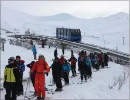  ?? ?? Cairngorm funicular railway has been closed over the winter season